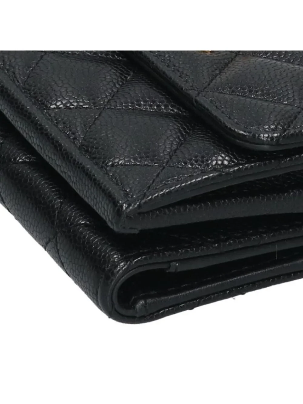 Chanel CC Logo Quilted Compact Wallet